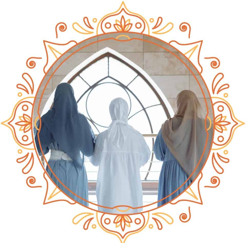 Muslim women praying